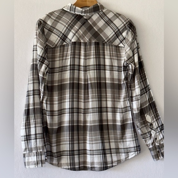 2 for $26 Kuhl Spectra Plaid Shirt Storm Gray Womens Small Pullover Roll Tab - Picture 6 of 10